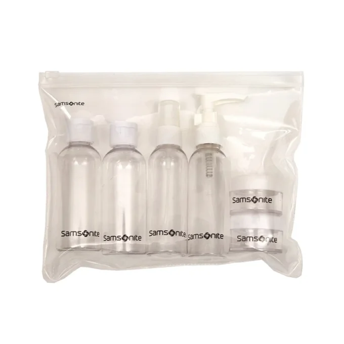 Conjunto de 6 frascos de viagem